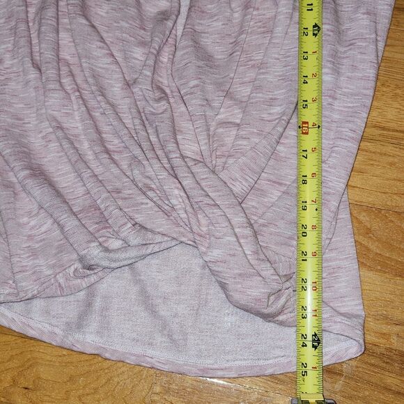 Mesh + Lace Women XS Pink Wrap Top Shirt Yoga Rayon Polyester - Picture 7 of 7